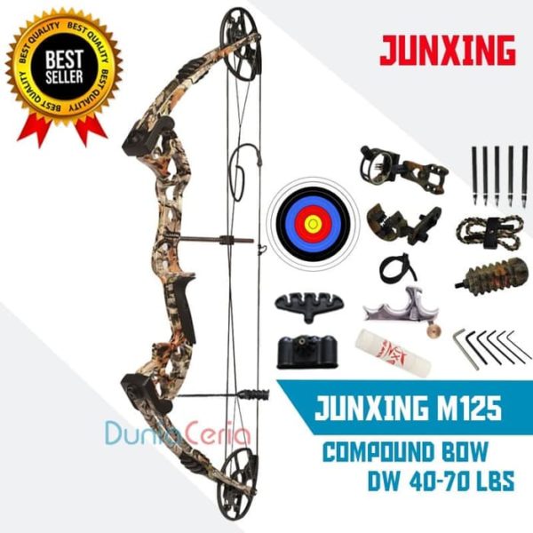 FULLSET Busur Panah Junxing M125 Compound Bow