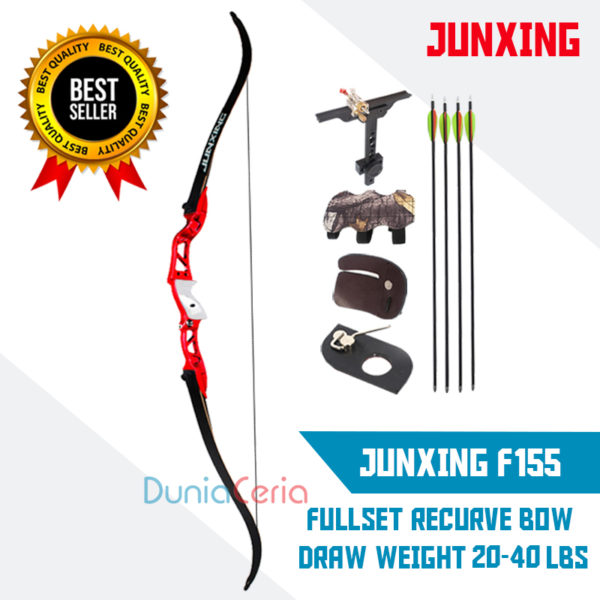 FULLSET Busur Panah Junxing F155 Recurve Bow Siap Pakai