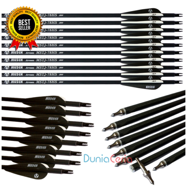 Anak Panah Arrow Musen 7.8mm Spine 500 Mix Carbon MSTJ-78HS